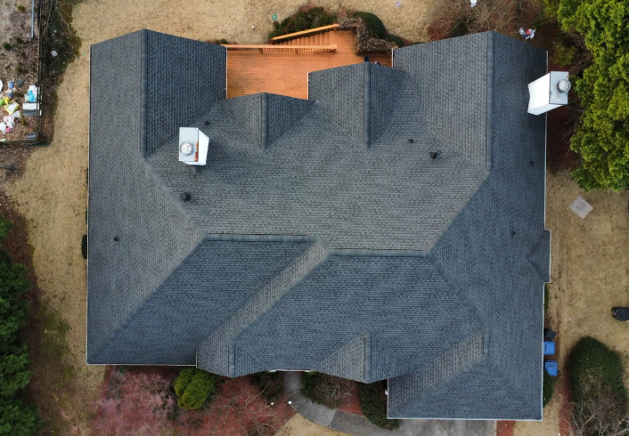 tow view of a house with asphalt roofing monroe ga